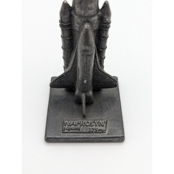 VTG NASA Space Shuttle Mini Pewter Figurine NAPROSYN Advertising Paperweight HTF - Picture 4 of 5